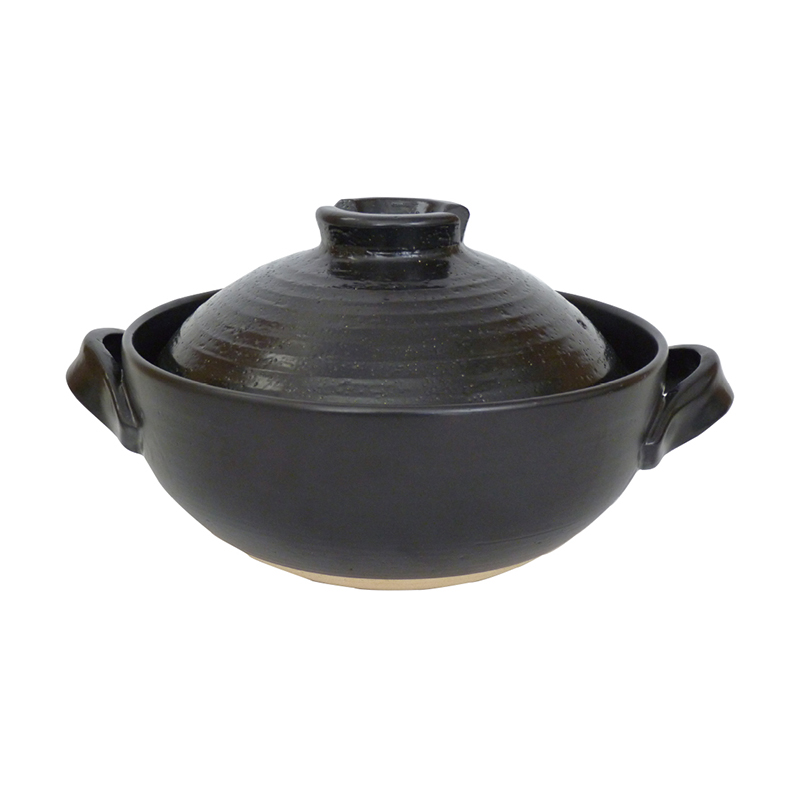 黒釉6号土鍋