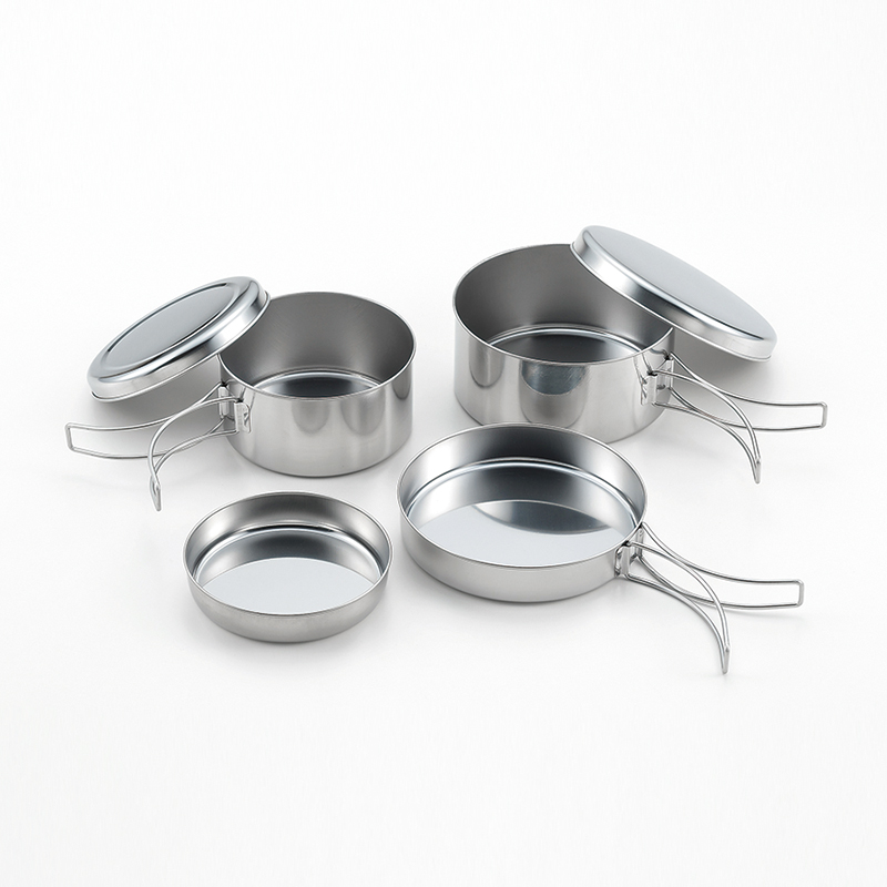 アウトランドツーリングクッカーセット6pc 収納袋付 / シルバー