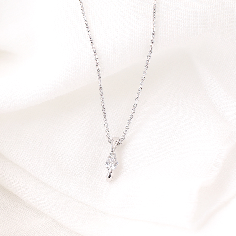 キャティフェラーリ ダブルストーンペンダント / シルバー