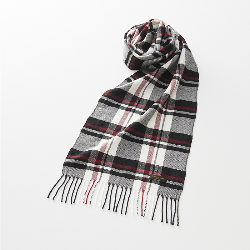 武州織技ウールマフラー / タータン