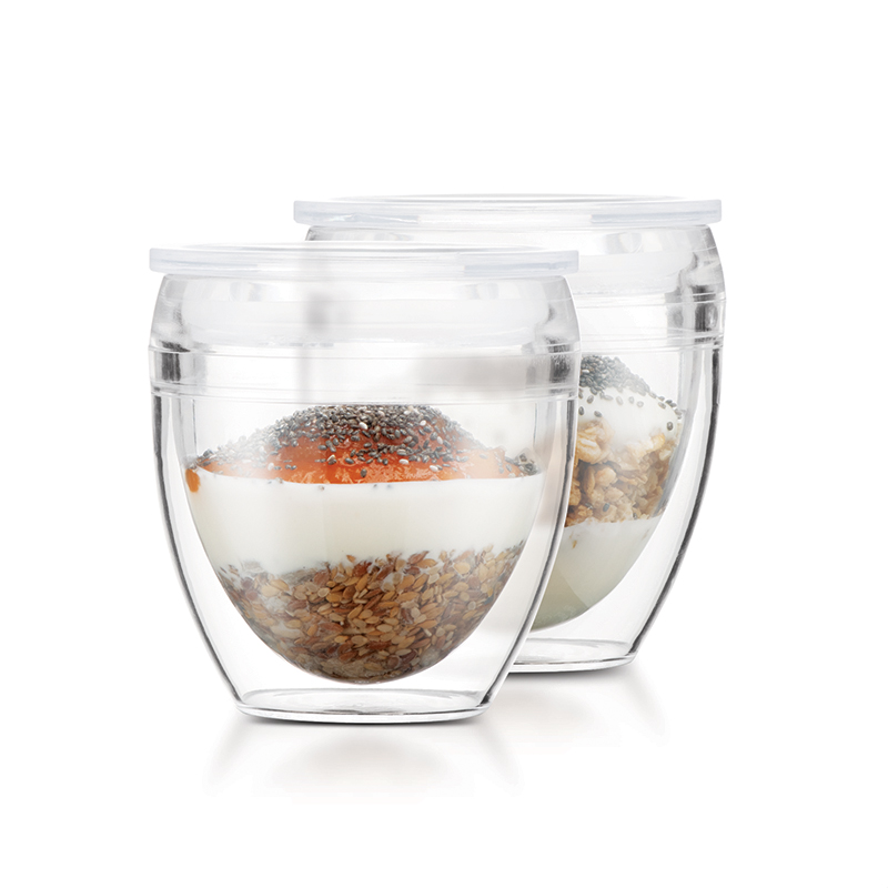 bodum PAVINA TO GO プラスチックリッド付きダブルウォールタン
